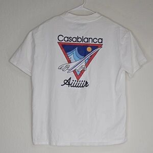 Casablanca Tennis Club Aiiiiiir Spaceship Design White T-Shirt Size XL Mens